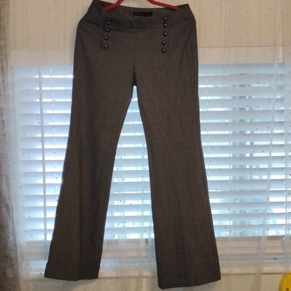 Express Design Studio Womens Gray Editor Sailor Career Dress Pants, Size: 4